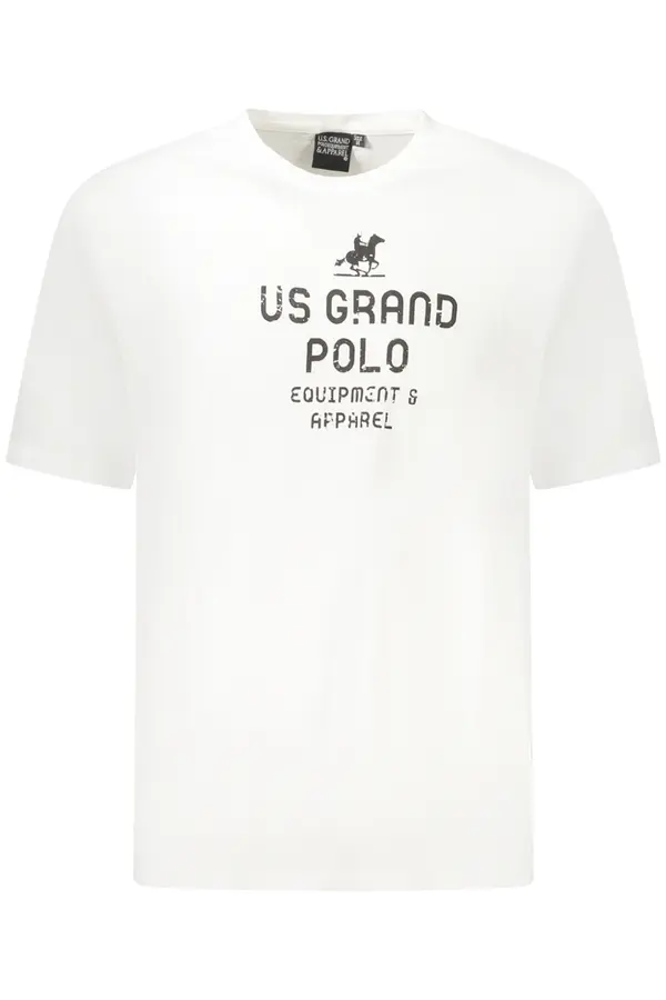 U.S. GRAND Moška bela majica z ameriško majico Grand Polo