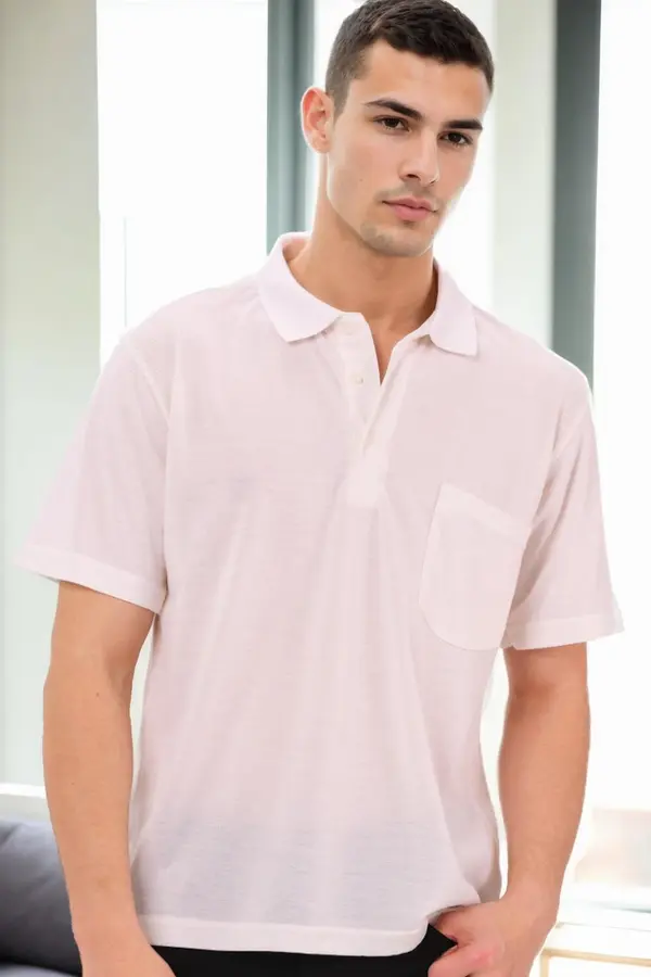 dewberry Moška bela polo majica Dewberry