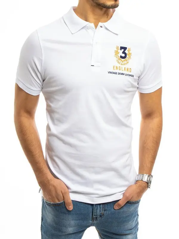 DStreet Moška bela polo majica Dstreet