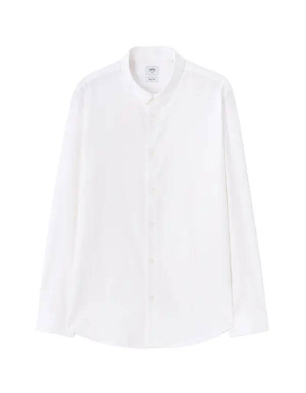 Celio Moška bela slim fit srajca