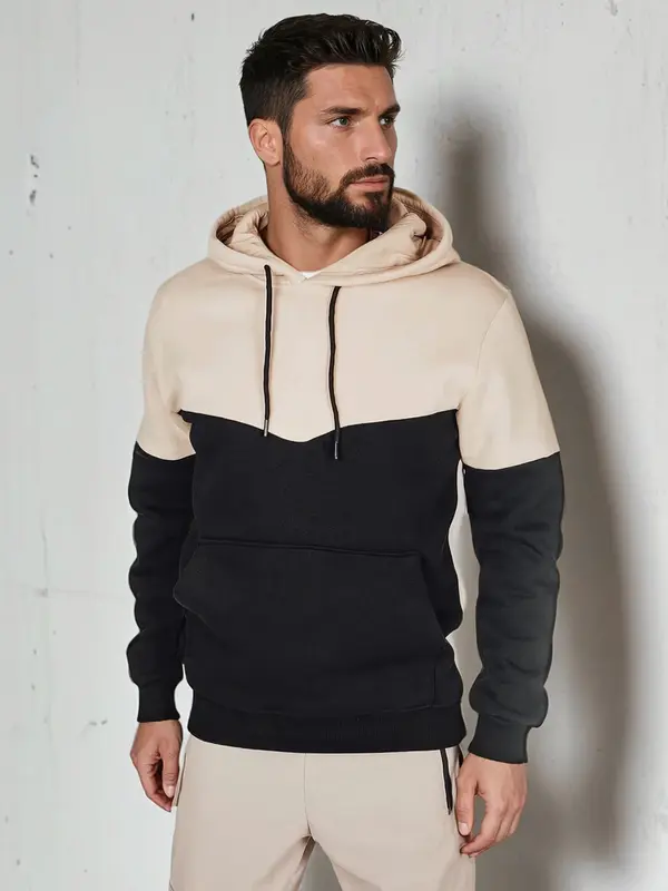 DStreet Moška bež jopa s kapuco Dstreet