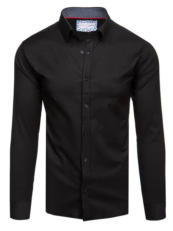 DStreet Moška črna elegantna srajca