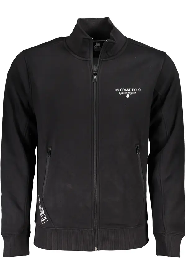 U.S. GRAND Moška črna jopa z zadrgo US Grand Polo