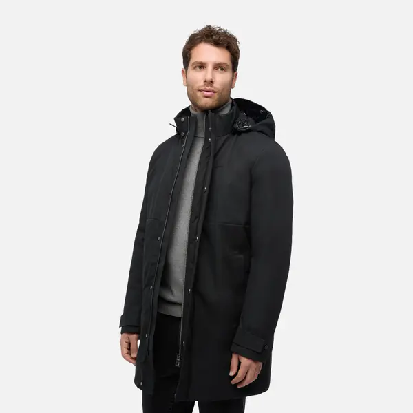 GEOX Moška črna parka Geox Aerantis