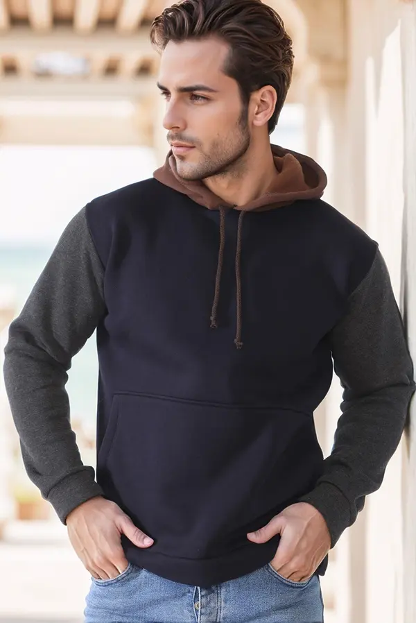 dewberry Moška jopa s kapuco DEWBERRY