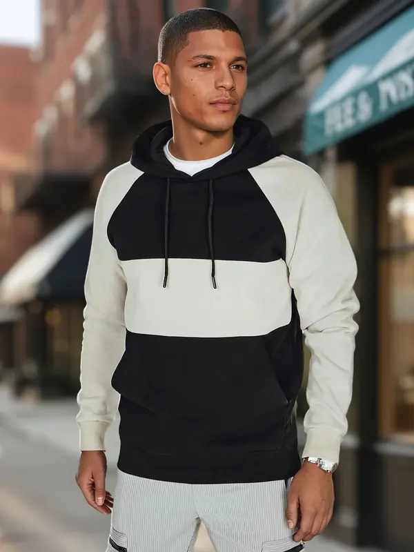 DStreet Moška jopa s kapuco v črtastem vzorcu