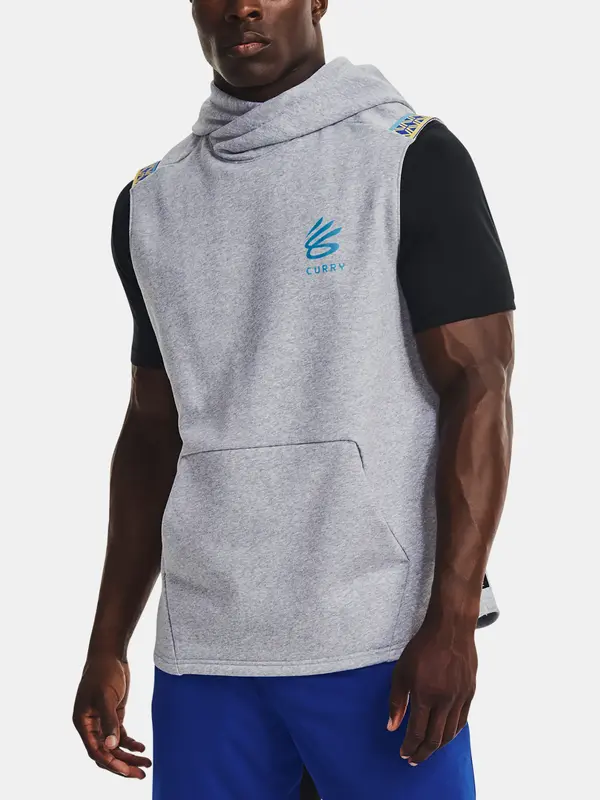 Under Armour Moška jopa Under Armour CURRY FLEECE SLVLS HOODY-GRY