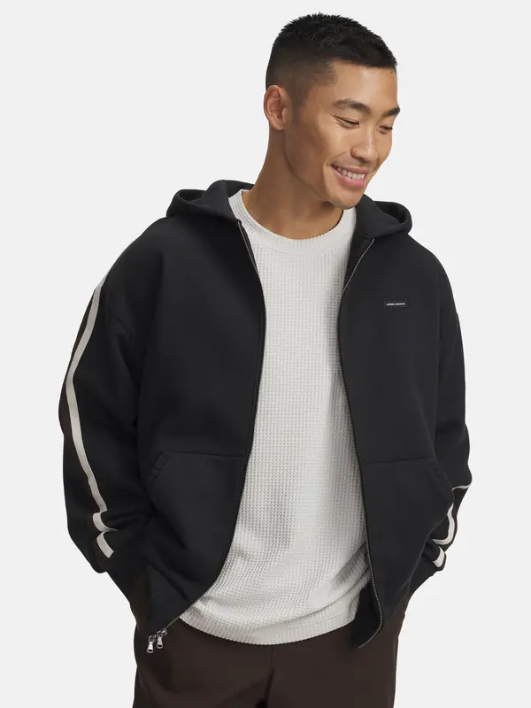 Under Armour Moška jopa Under Armour UA Icon Heavy Rib FZ-BLK