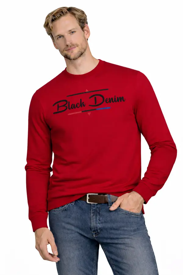 JUMPER Moška jopa z dolgimi rokavi, pulover, rdeča