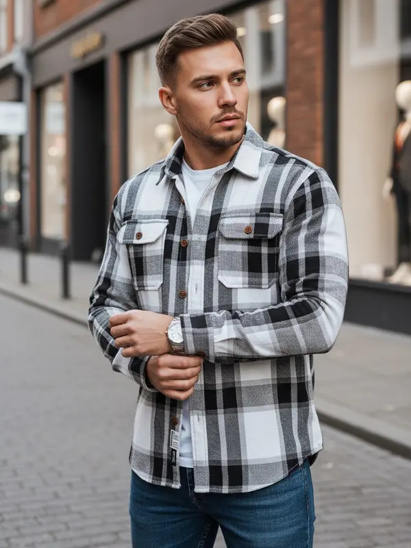 DStreet Moška karirasta srajca