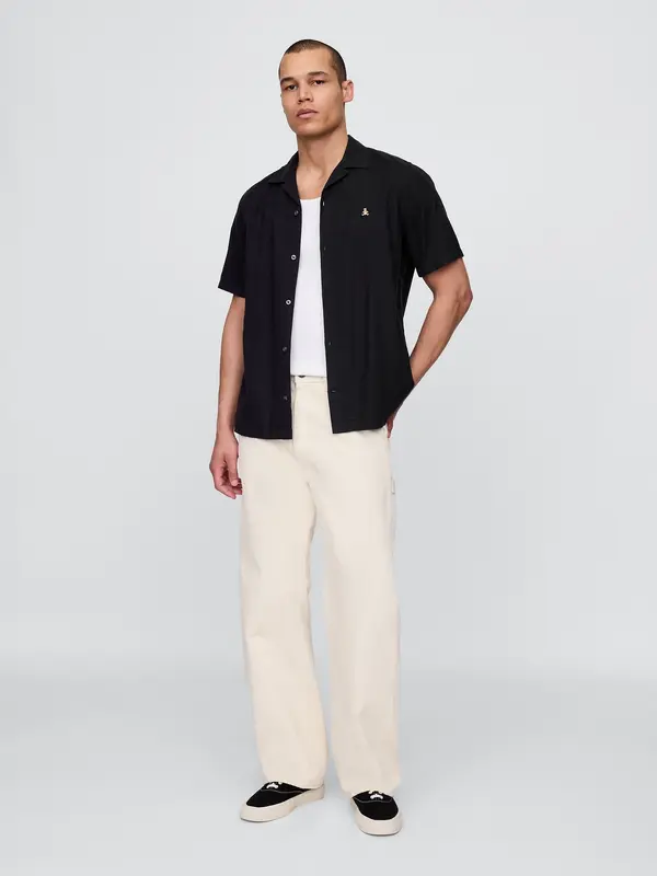 GAP Moška lanena srajca GAP Brannan Bear