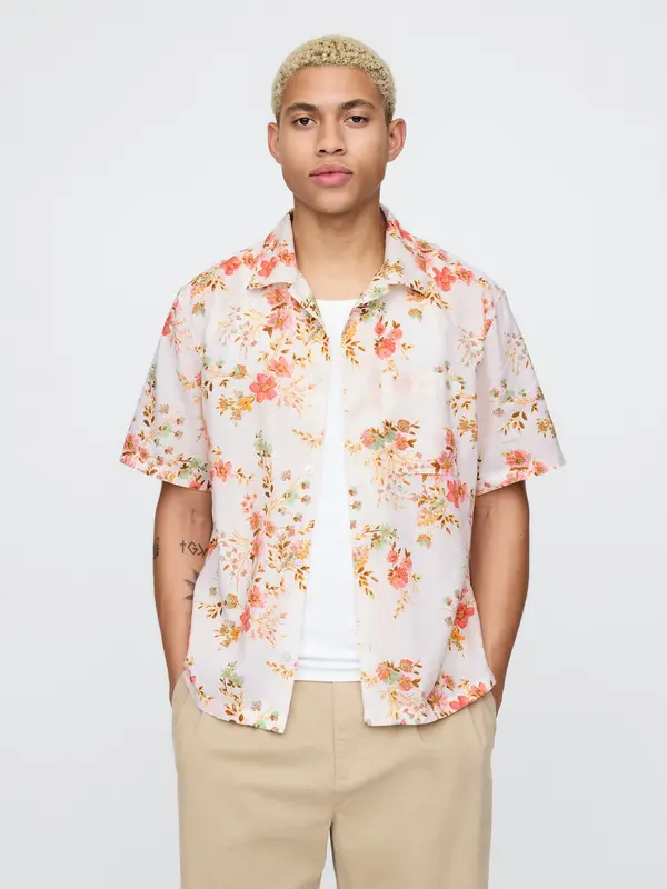 GAP Moška lanena srajca GAP