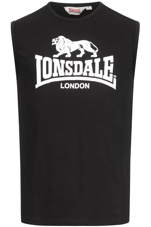 Lonsdale Moška majica brez rokavov Lonsdale 117332-Black/White