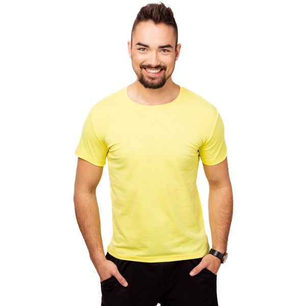 Glano Moška majica GLANO - rumena