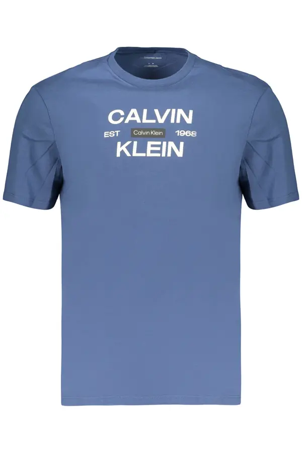 Calvin Klein Moška majica s kratkimi rokavi Calvin Klein modre barve