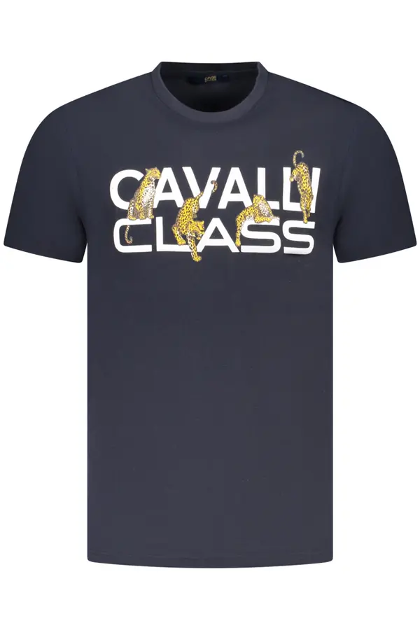 Cavalli Class Moška majica s kratkimi rokavi CAVALLI CLASS modra