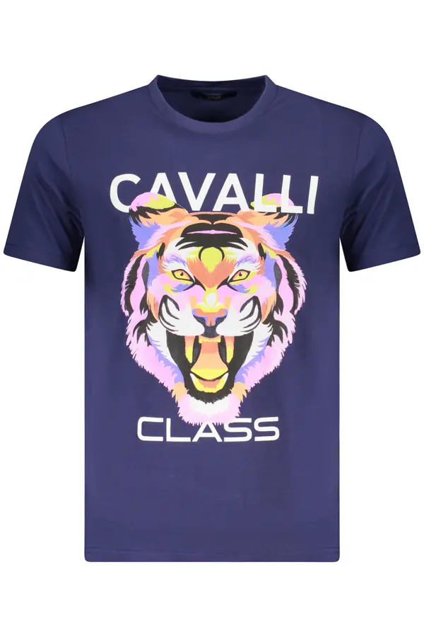 Cavalli Class Moška majica s kratkimi rokavi CAVALLI CLASS modra