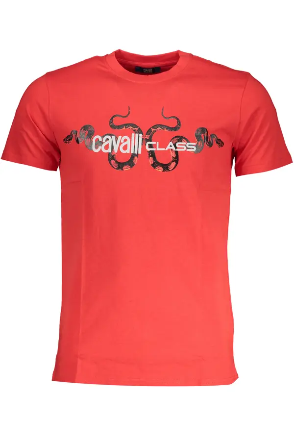 Cavalli Class Moška majica s kratkimi rokavi Cavalli Class rdeča
