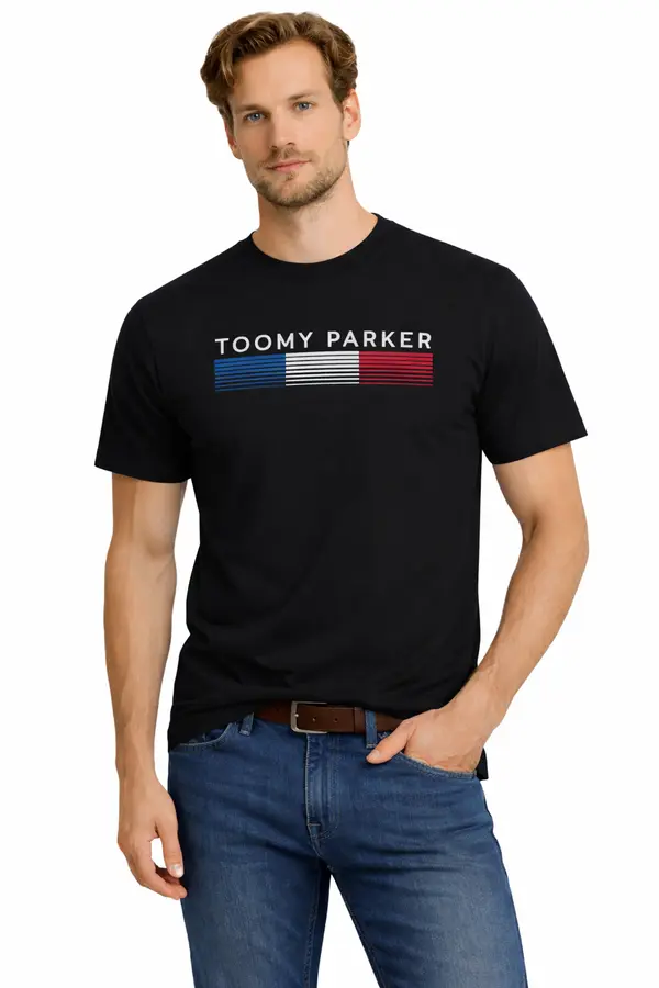 JUMPER Moška majica s kratkimi rokavi Jumper 3005 črna