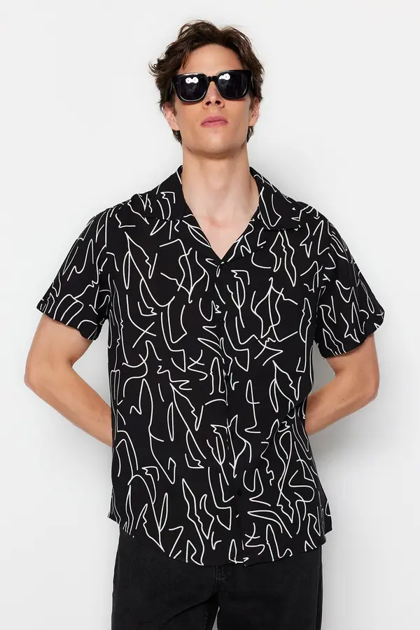 Trendyol Moška majica Trendyol Patterned