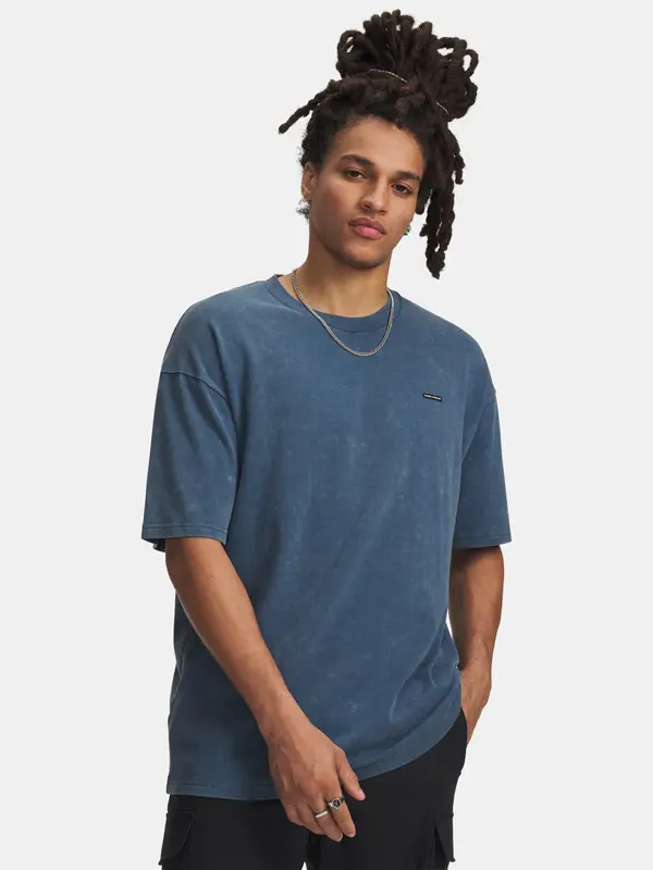 Under Armour Moška majica Under Armour UA M HW OS LOGO WASH SS-MODRA