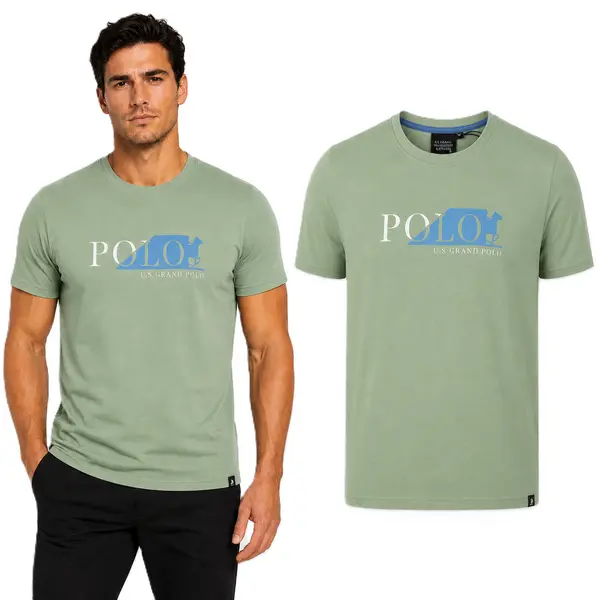 U.S. GRAND POLO EQUIPMENT & APPAREL Moška majica z ameriško majico Grand Polo