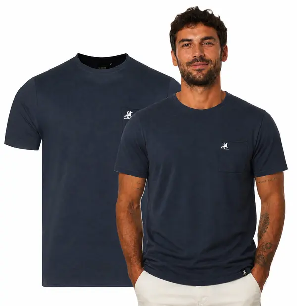 U.S. GRAND POLO EQUIPMENT & APPAREL Moška majica z ameriško majico Grand Polo, temno modra