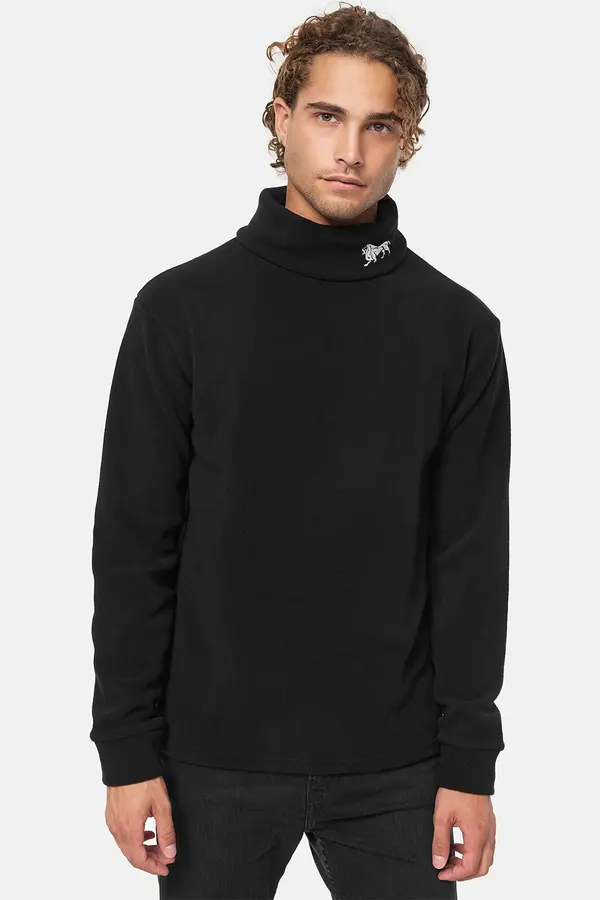 Lonsdale Moška majica z dolgimi rokavi Lonsdale 117106-Black/White