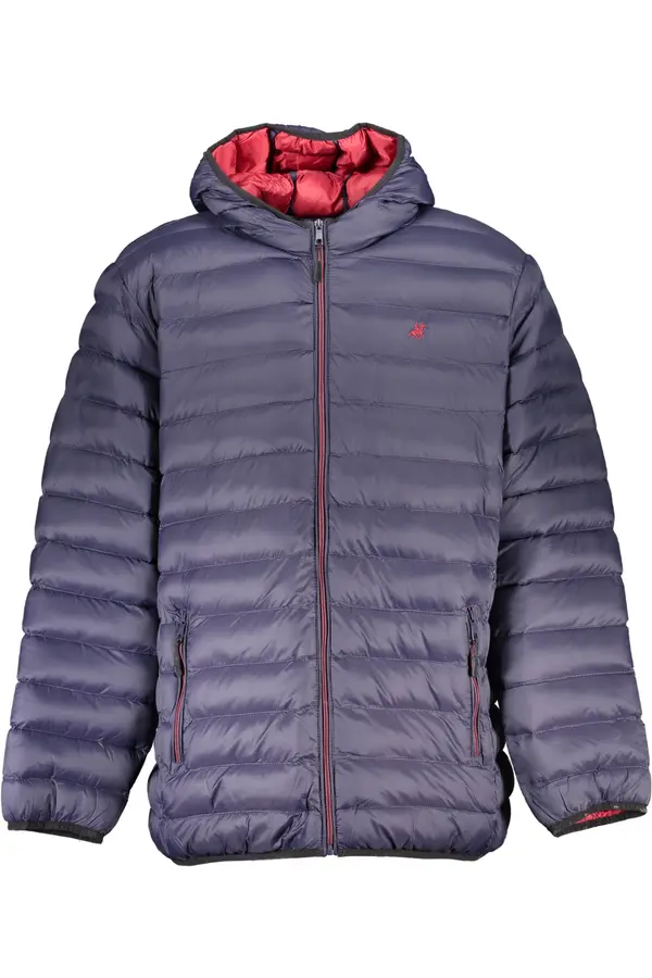 U.S. GRAND Moška modra prešita jakna s kapuco