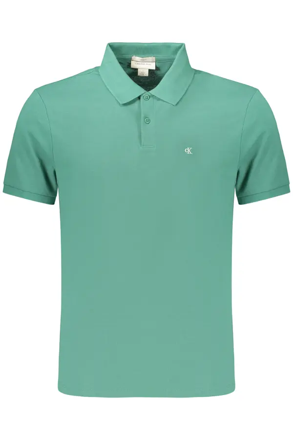 Calvin Klein Moška polo majica s kratkimi rokavi Calvin Klein zelene barve