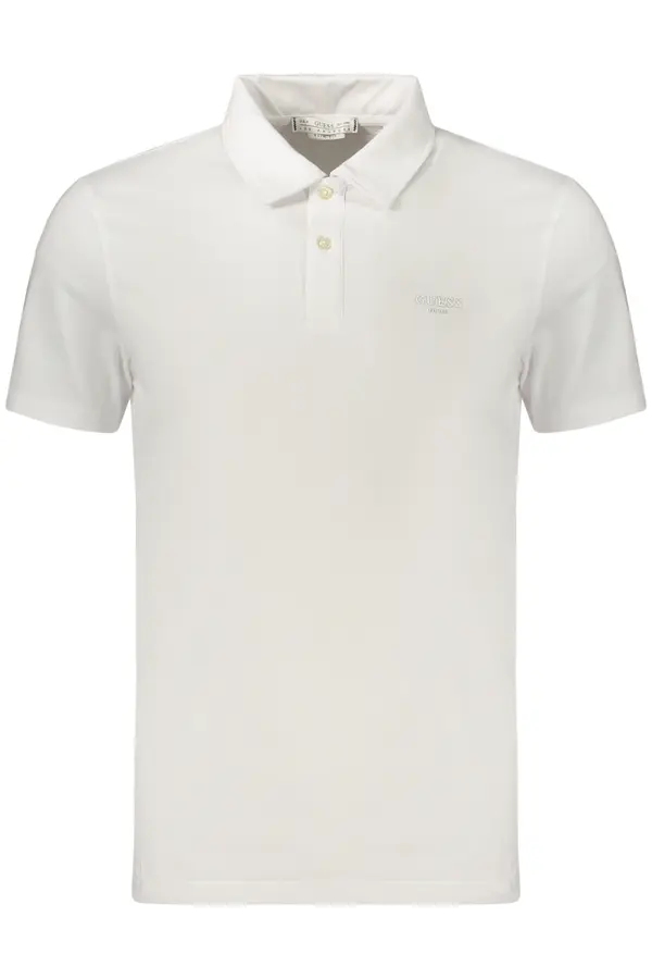 GUESS JEANS Moška polo majica s kratkimi rokavi GUESS JEANS, bela