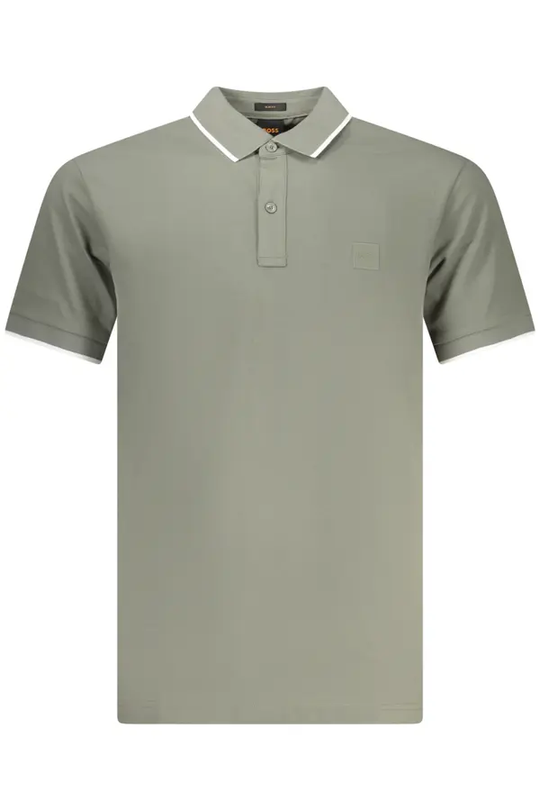 Boss Moška polo majica v olivni barvi