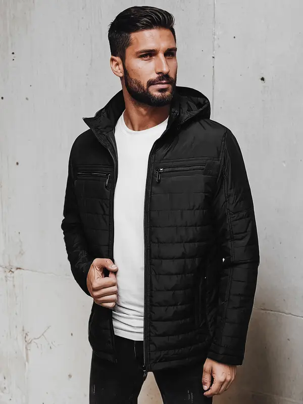 DStreet Moška prešita prehodna jakna s kapuco