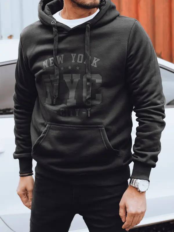 DStreet Moška pulover s kapuco New York