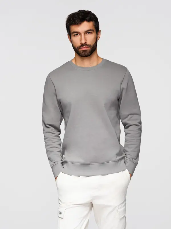 Ombre Moška pulover z okroglim izrezom OMBRE BASIC