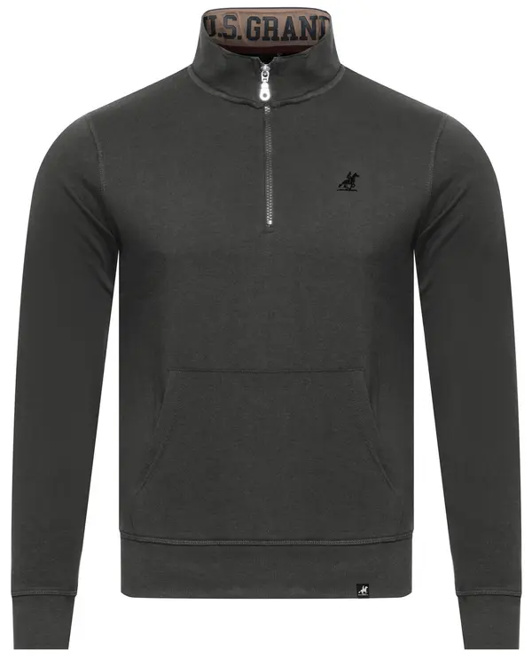 U.S. GRAND POLO EQUIPMENT & APPAREL Moška pulover z zadrgo iz ameriškega Grand Polo printa