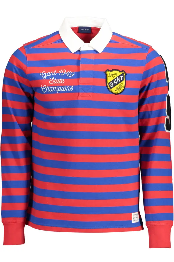 Gant Moška rdeča polo majica z dolgimi rokavi GANT