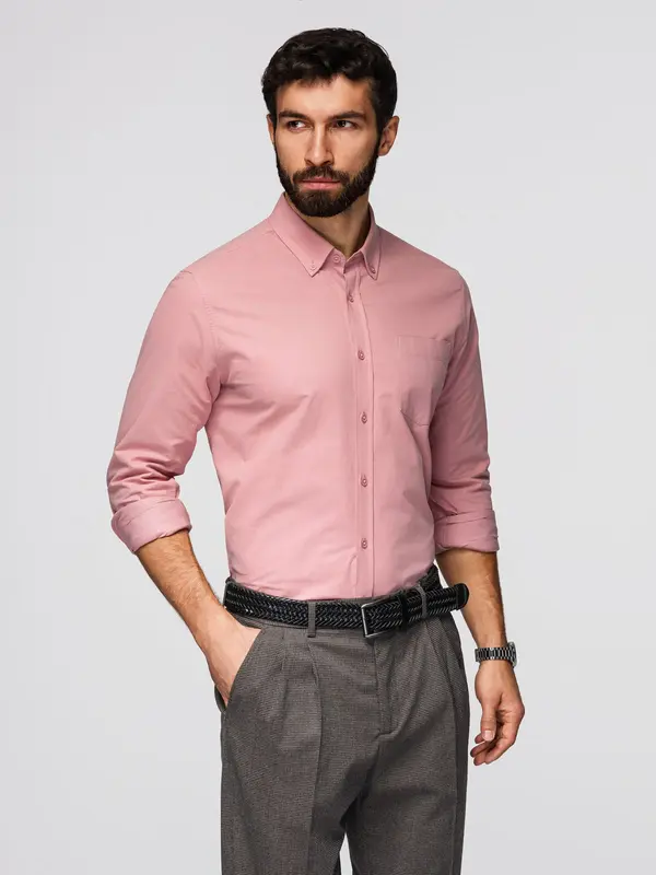 Ombre Moška REGULAR FIT srajca z žepom