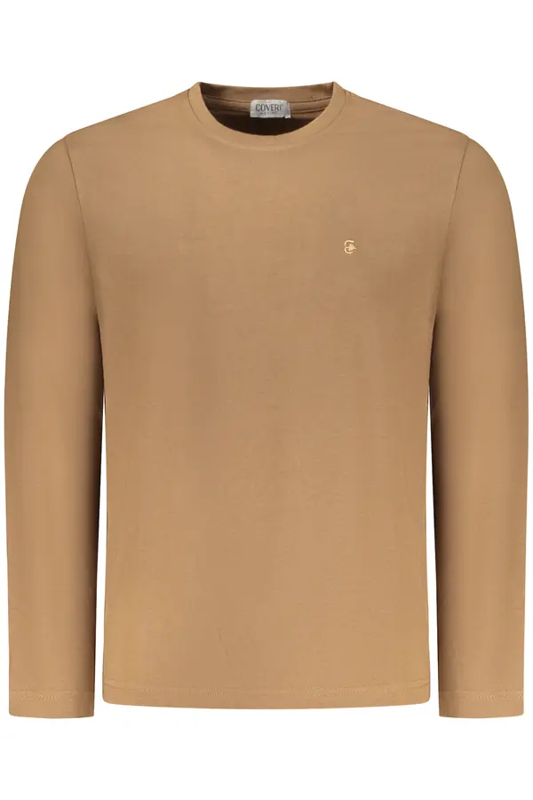 COVERI MOVING Moška rjava majica z dolgimi rokavi