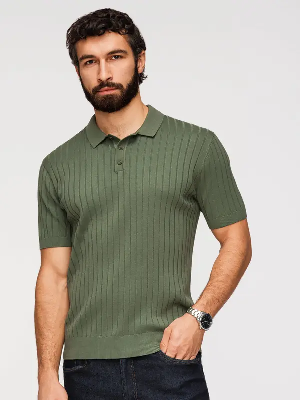 Ombre Moška slim fit polo majica