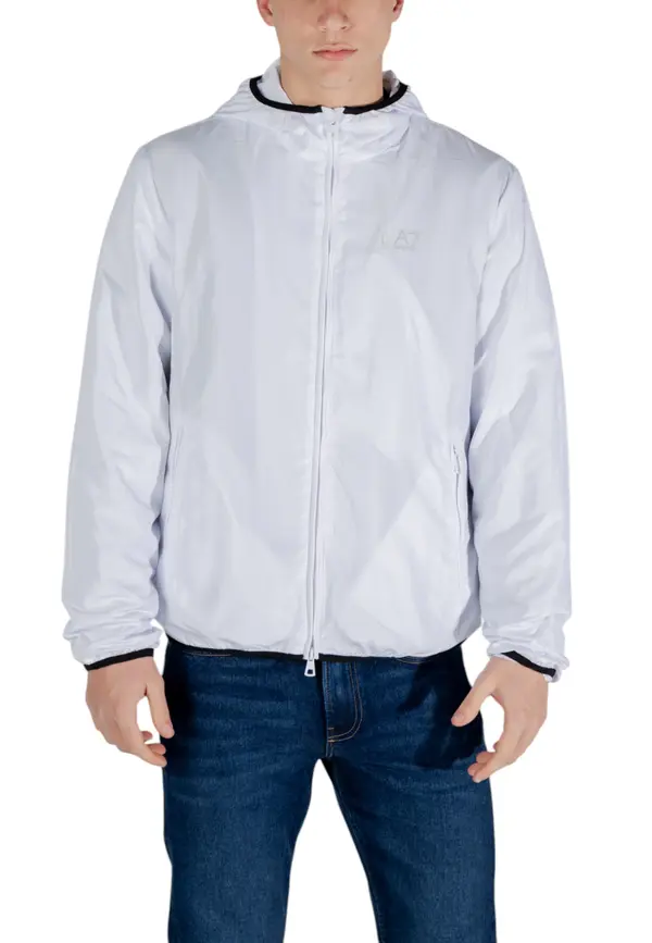 EA7 Moška športna jakna bele barve EA7