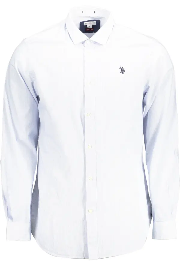 US Polo Assn Moška srajca z dolgimi rokavi, svetlo modra