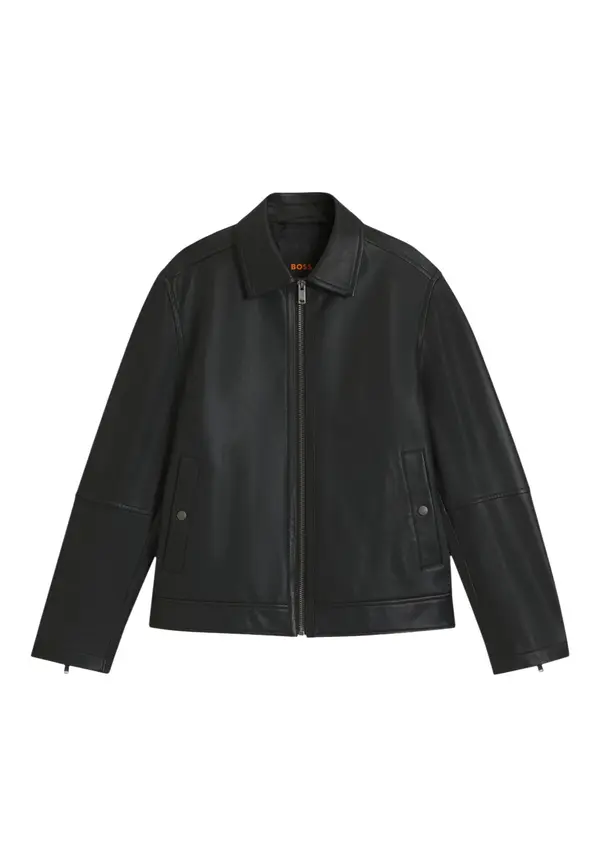 Boss Moška usnjena jakna Boss