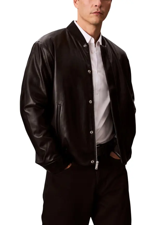 Calvin Klein Moška usnjena jakna Calvin Klein Jeans