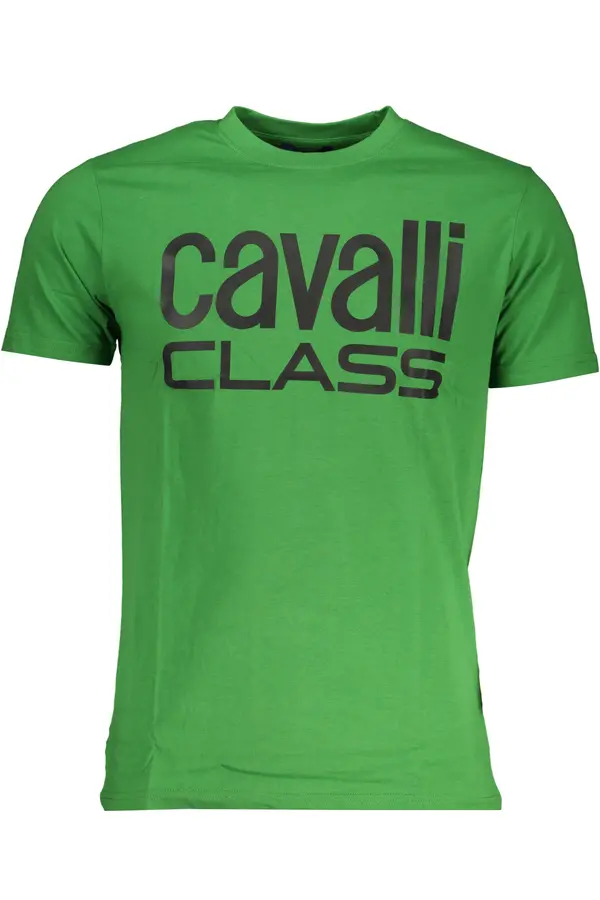 Cavalli Class Moška zelena majica s kratkimi rokavi Cavalli Class
