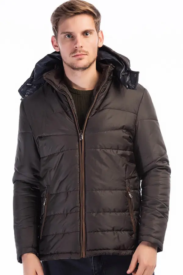 dewberry Moška zimska jakna Dewberry rjave barve