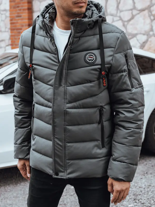 DStreet Moška zimska prešita jakna s kapuco