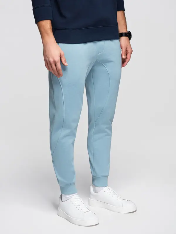 Ombre Moške BASIC jogger hlače - modre