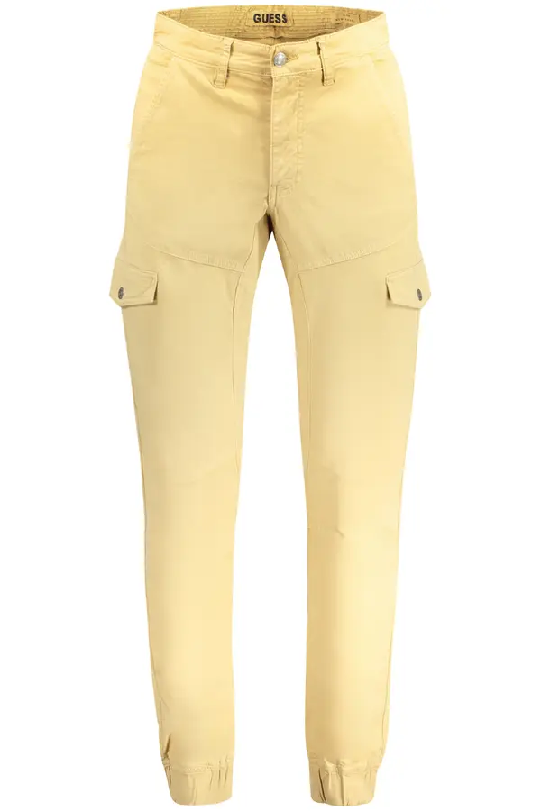 GUESS JEANS Moške bež hlače z žepi Guess