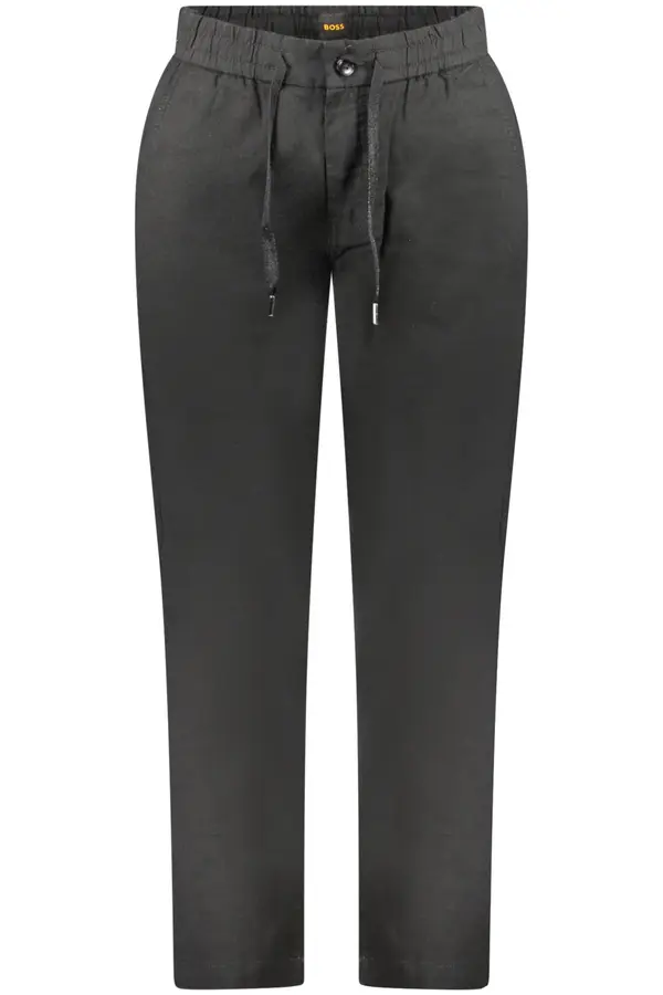 Boss Moške črne hlače BOSS